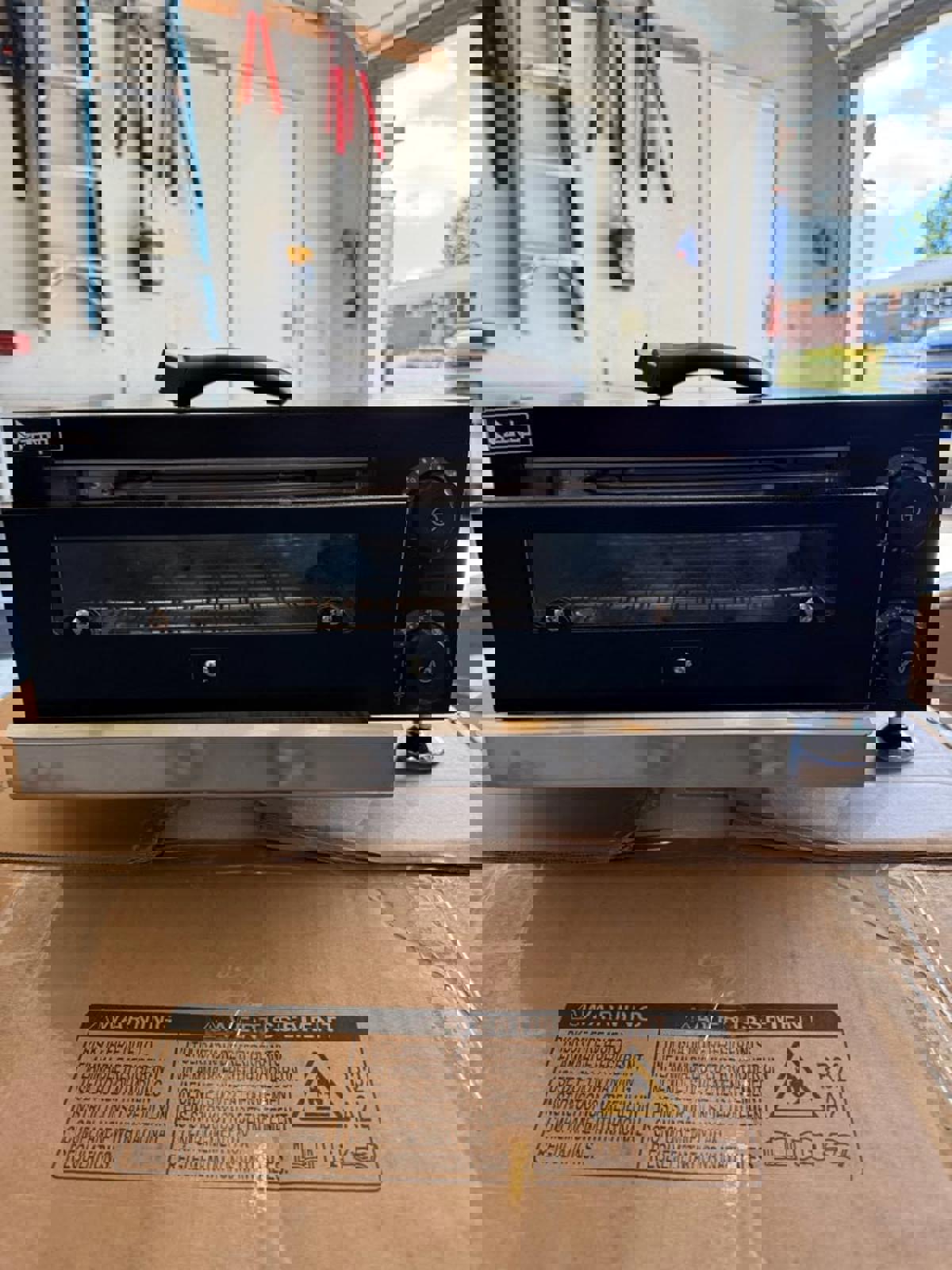 ZOKOP Commercial Countertop Pizza Oven Electric Pizza Ovenw/Glass Door for 12" Pizza