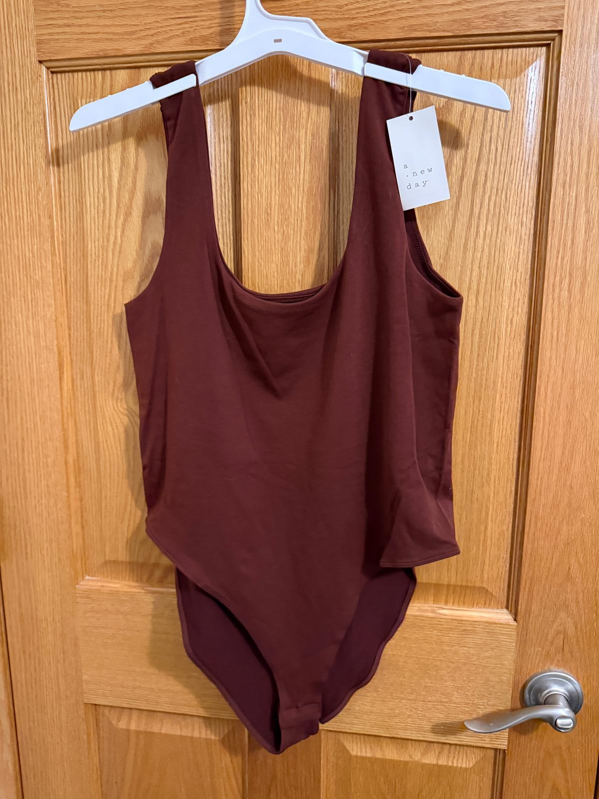 Brown One-Piece Bodysuit for Women XXL NWT